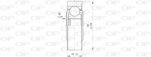 OPEN PARTS jungčių komplektas, kardaninis velenas CVJ5423.20